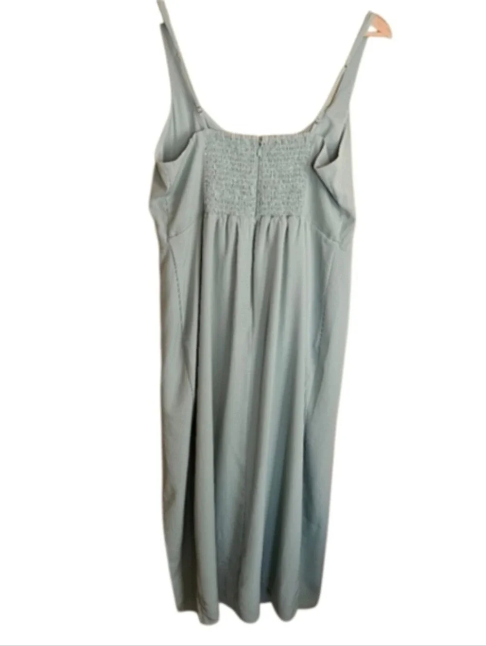 Ambercrombie & Fitch Maxi Dress Large Sage Green Minimalist Coastal Wedding